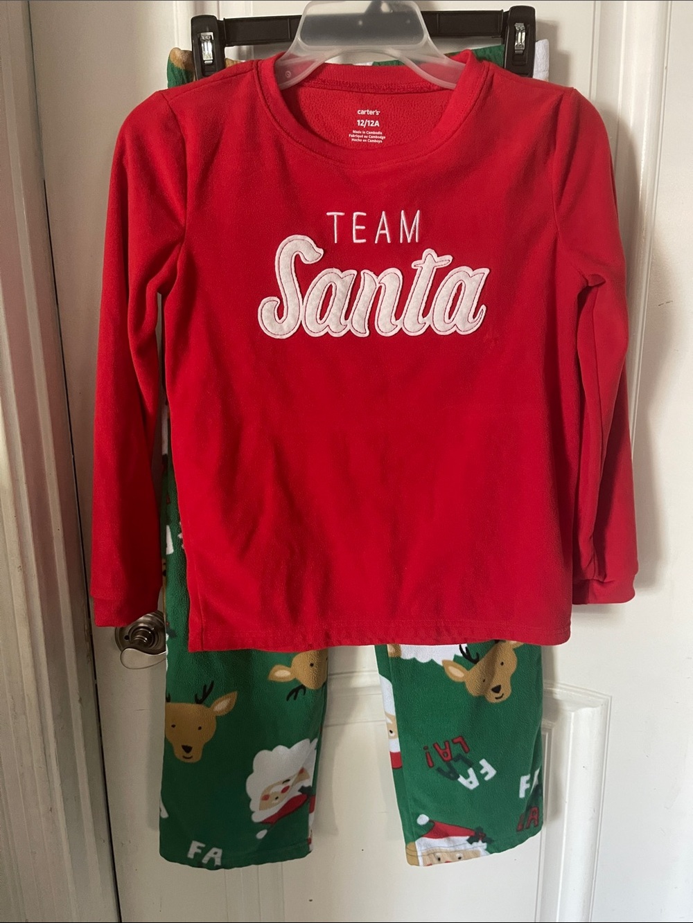 Carter's "Team Santa" 2-Piece Fleece Christmas Pajamas